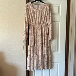 Jessakae light pink tiered embroidered dress